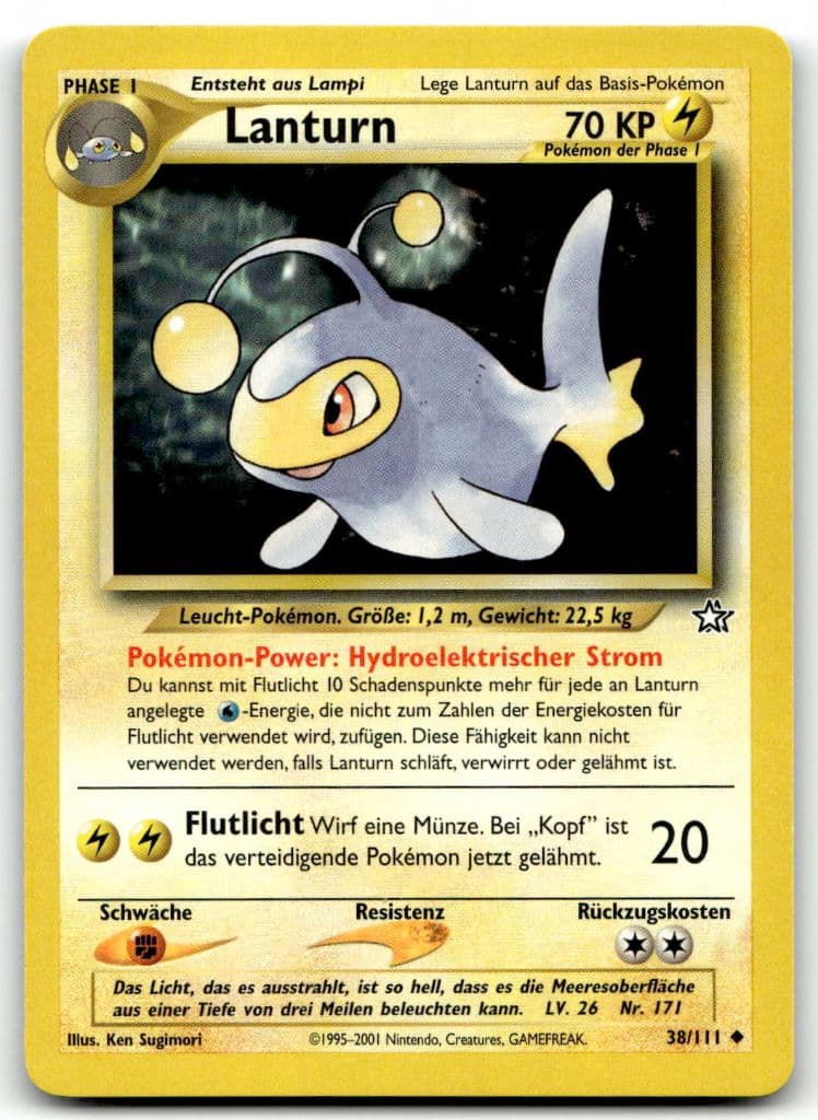Lanturn 38/111 Neo Genesis trading card