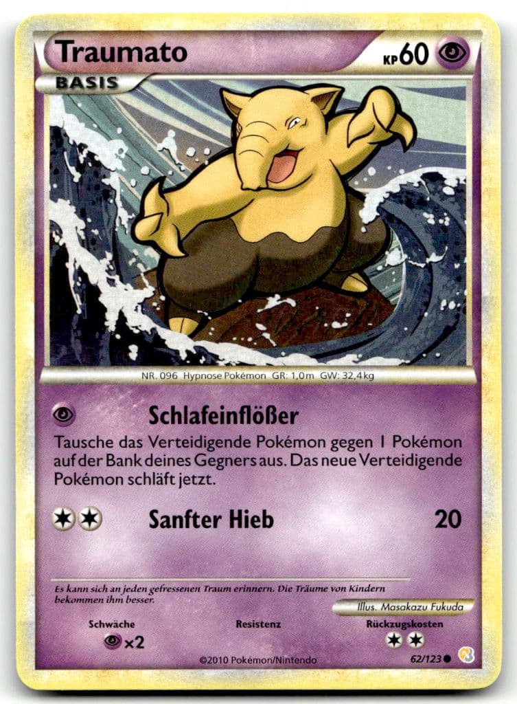 Traumato 62/123 HeartGold & SoulSilver trading card