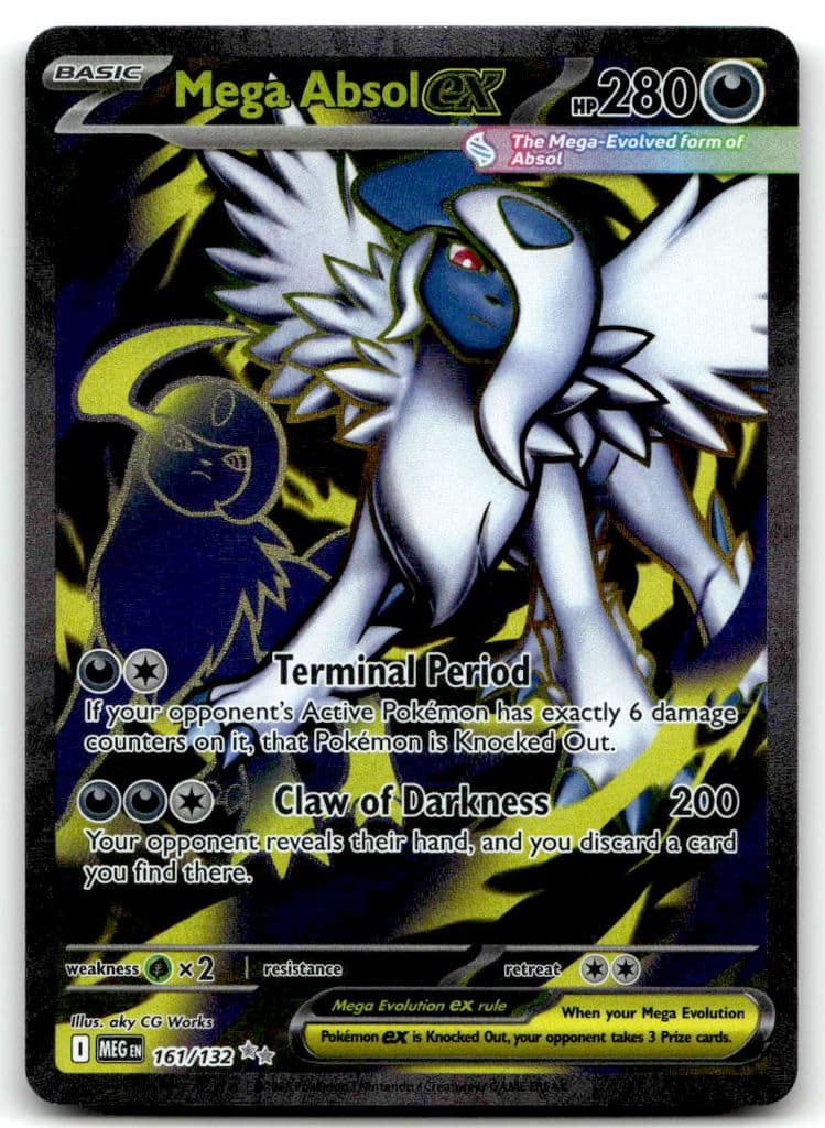 Mega Absol ex 161/132 Mega Evolution trading card