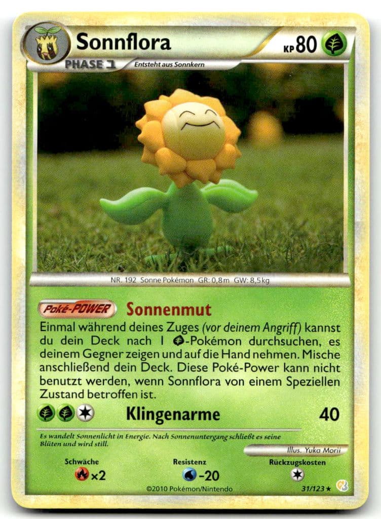 Sonnflora 31/123 HeartGold & SoulSilver trading card