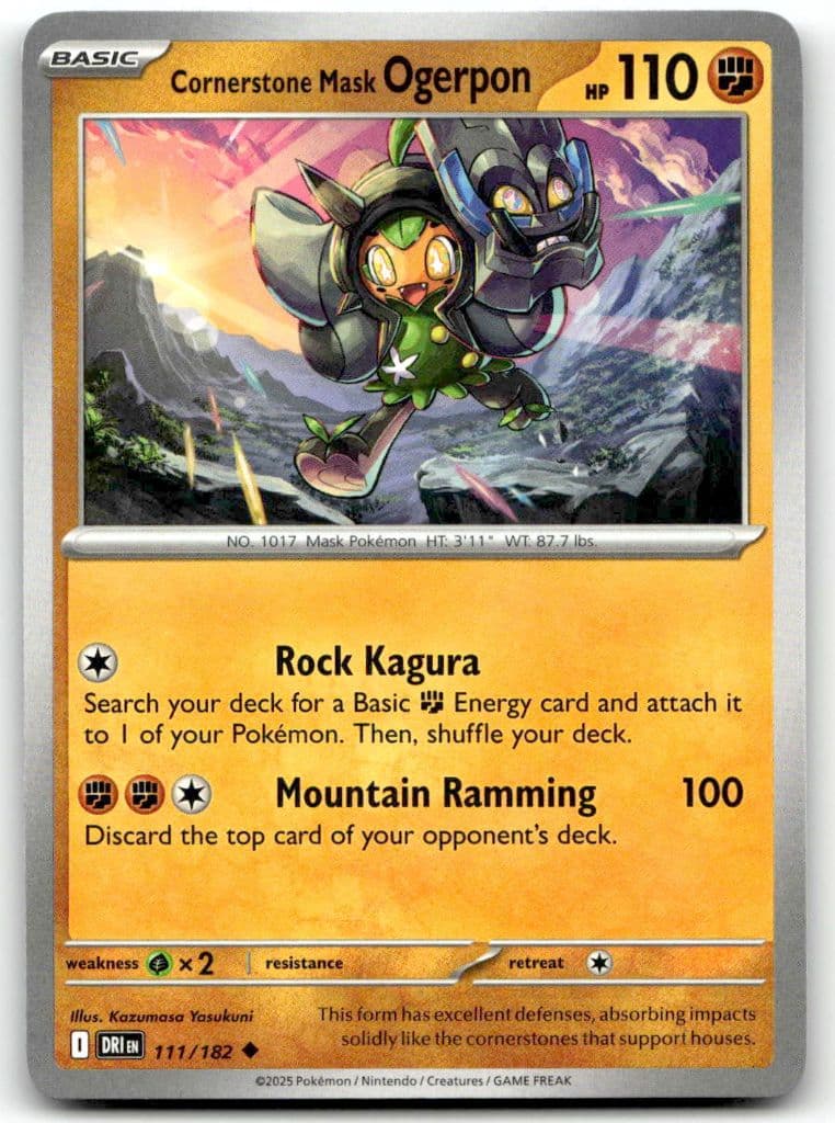Cornerstone Mask Ogerpon 111/182 Destined Rivals trading card