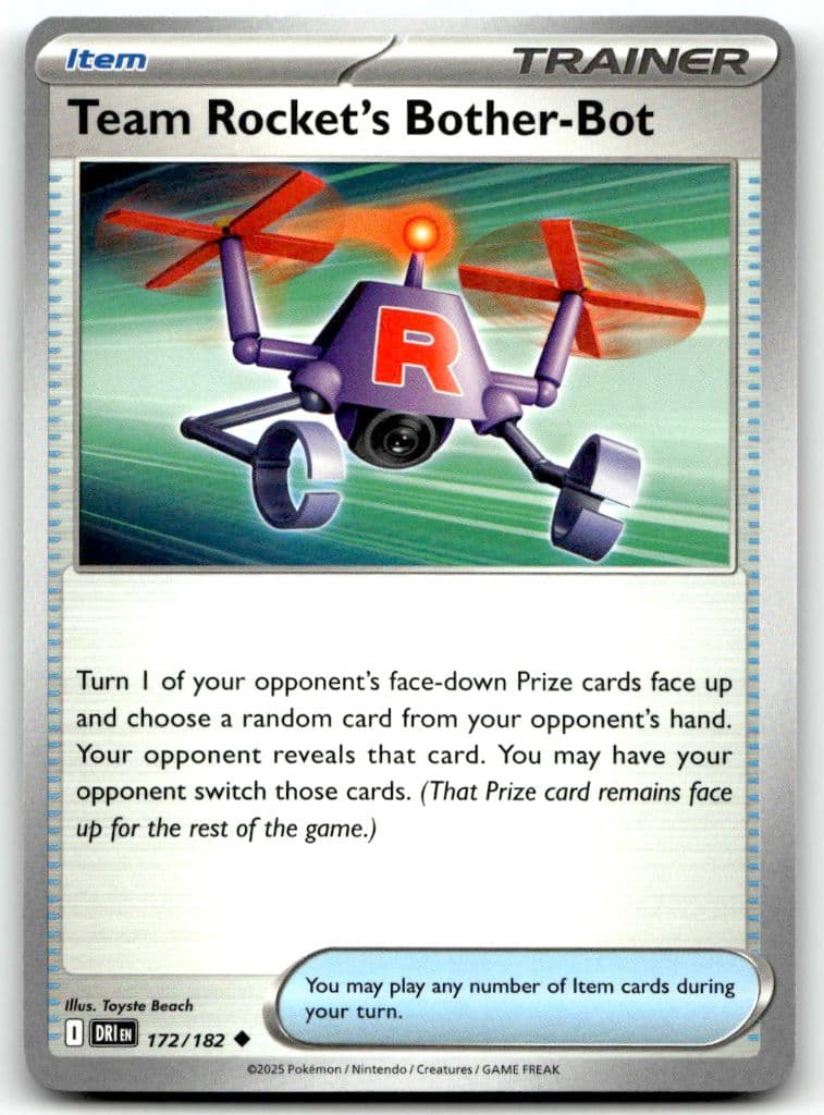 Team Rocket's Bother-Bot 172/182 Destined Rivals trading card