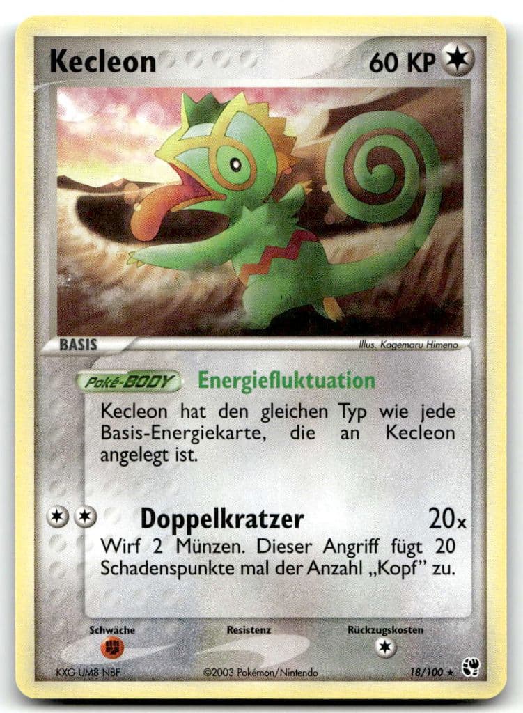 Kecleon 18/100 EX Sandsturm trading card