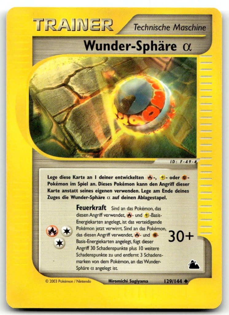 Wunder-Sphäre α 129/144 Skyridge trading card