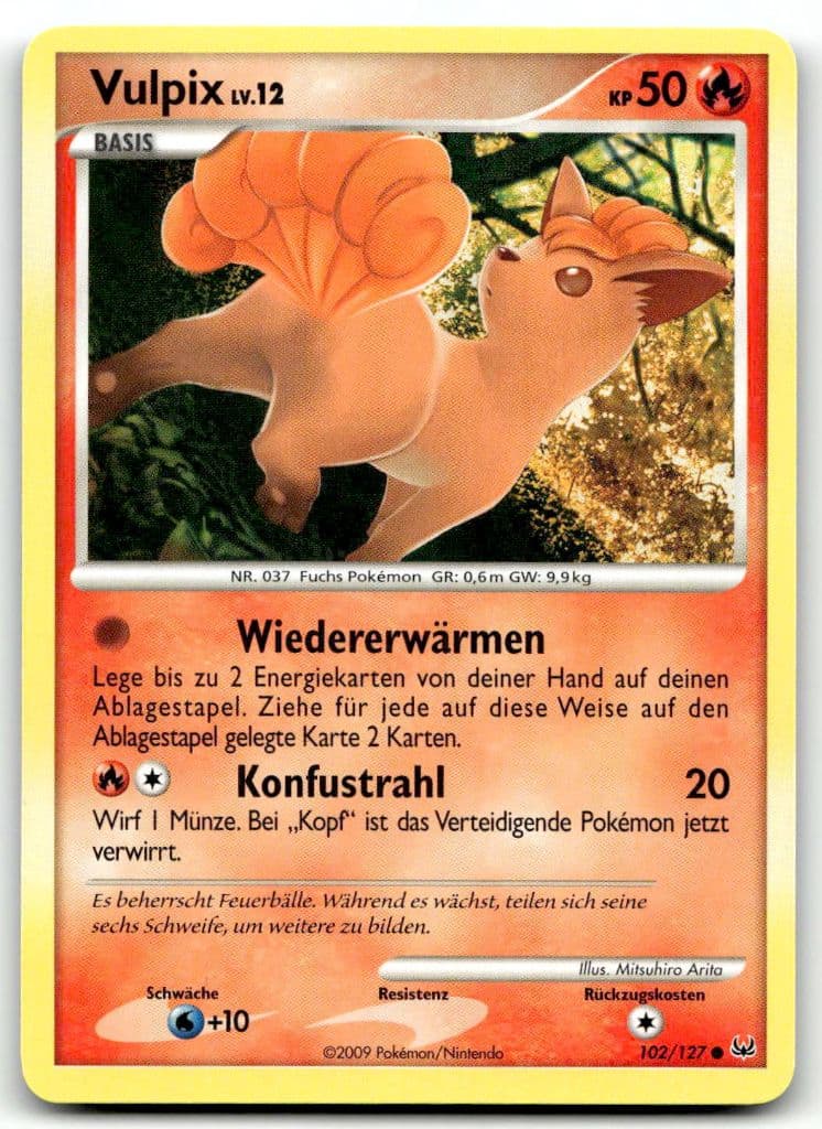 Vulpix 102/127 Platin trading card