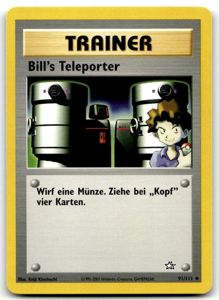 Bill’s Teleporter 91/111 Neo Genesis trading card