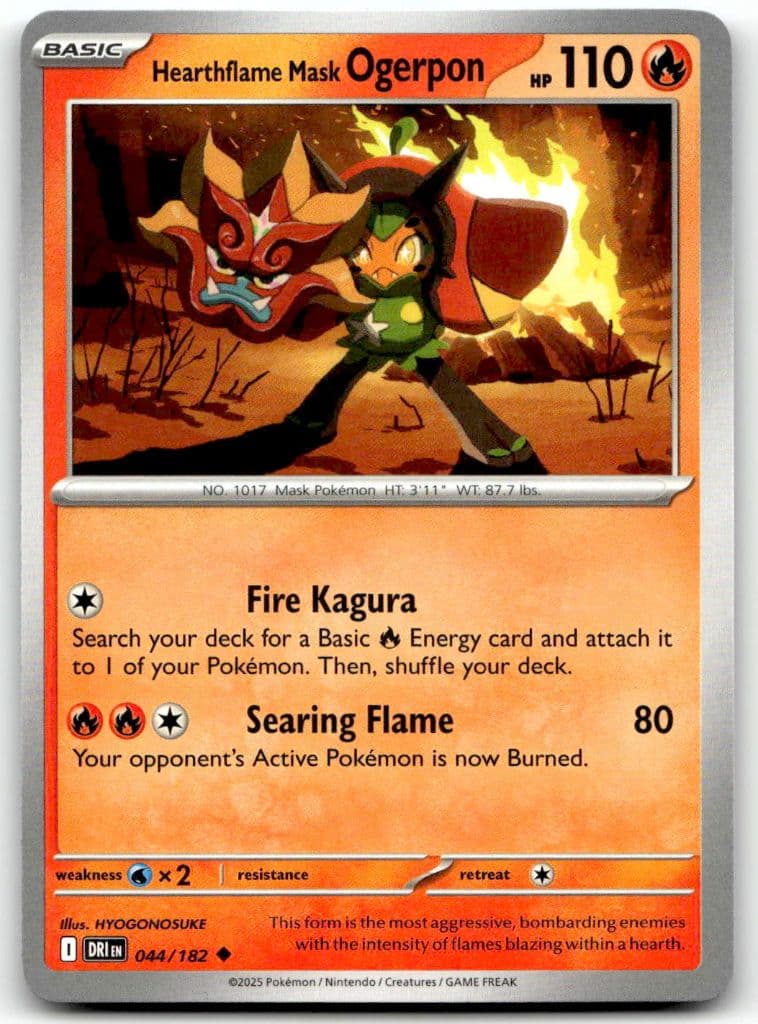 Hearthflame Mask Ogerpon 044/182 Destined Rivals trading card