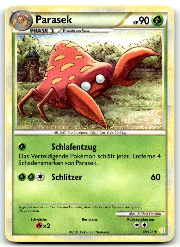 Parasek 48/123 HeartGold & SoulSilver trading card