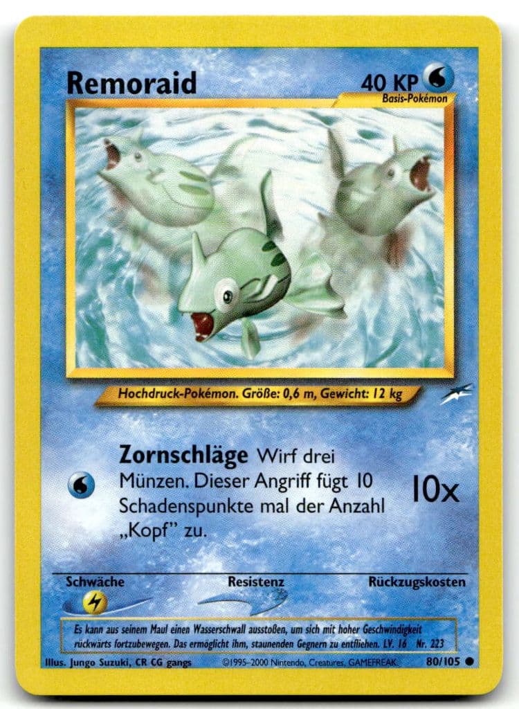 Remoraid 80/105 Neo Genesis trading card