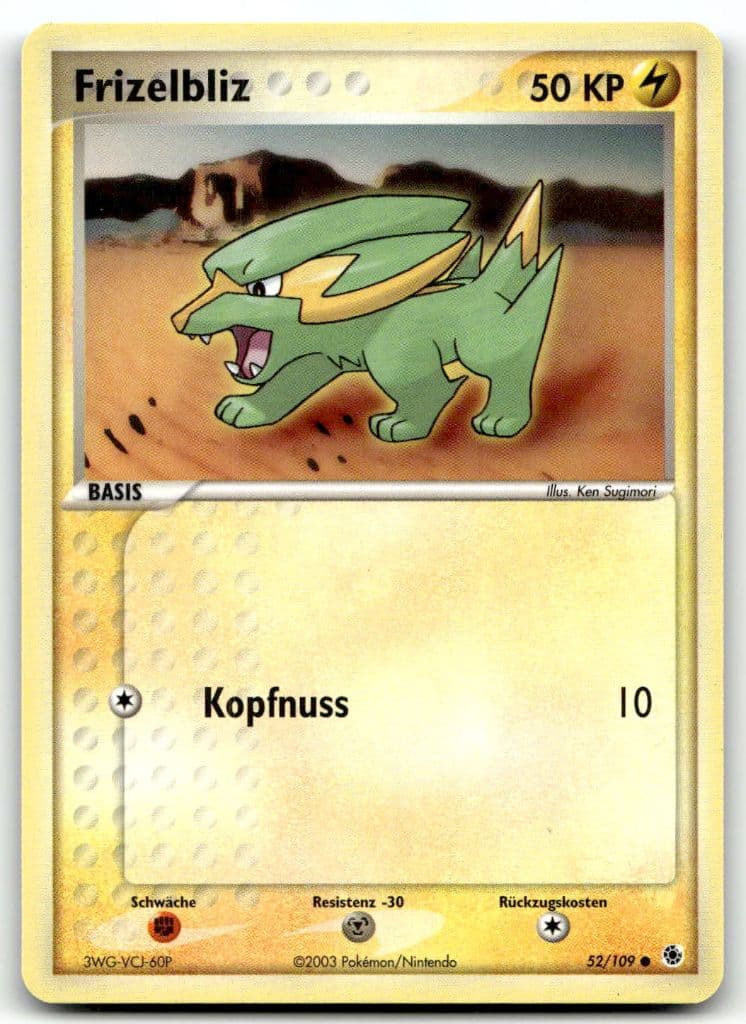 Frizelblitz 52/109 EX Rubin & Saphir trading card