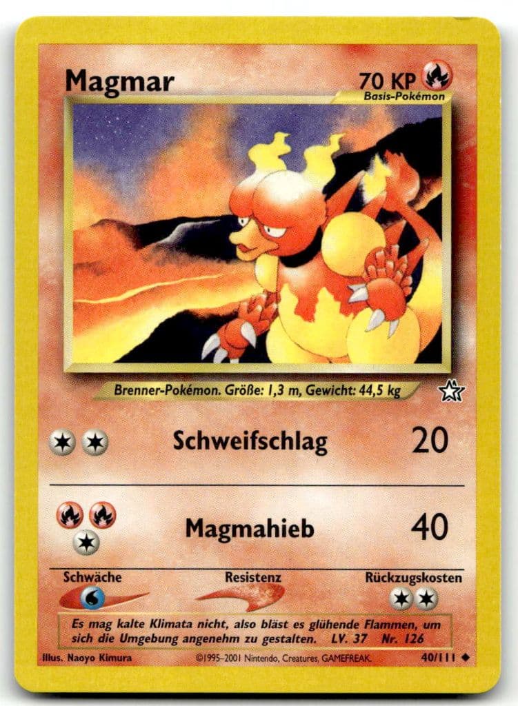 Magmar 40/111 Neo Genesis trading card