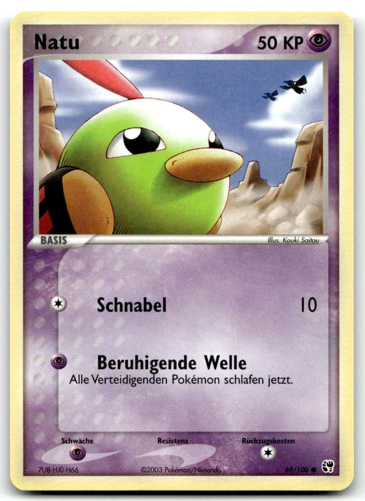Natu 68/100 EX Sandsturm trading card