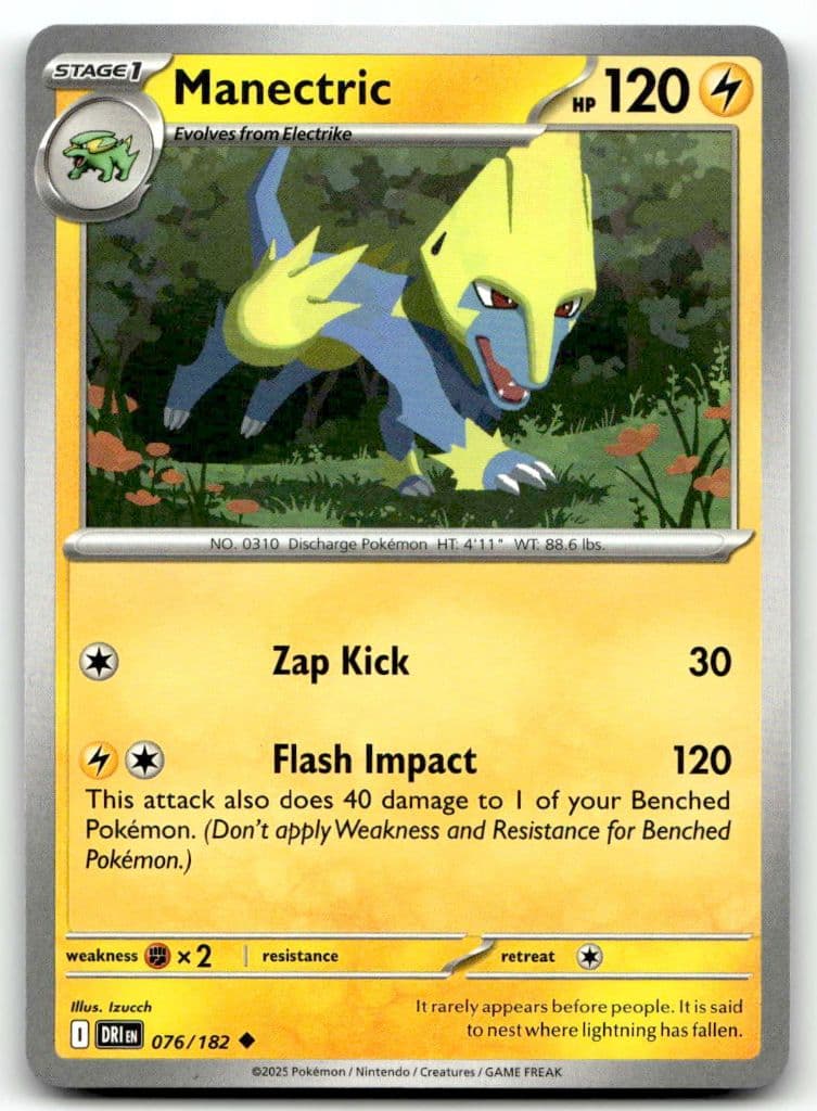 Manectric 076/182 Destined Rivals trading card