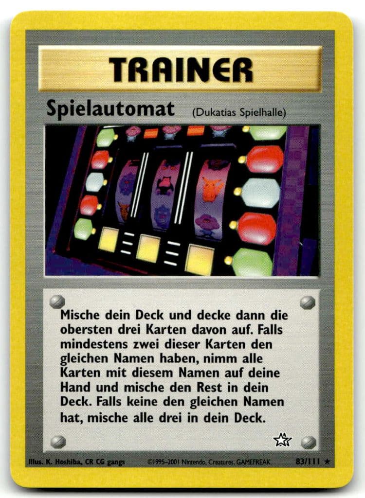 Spielautomat (Dukatias Spielhalle) 83/111 Neo Genesis trading card