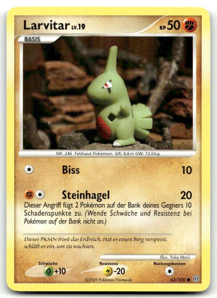 Larvitar 63/100 Aufstieg der Rivalen trading card