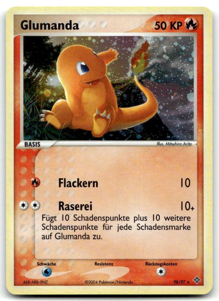 Glumanda 98/97 EX Team Magma gegen Team Aqua trading card