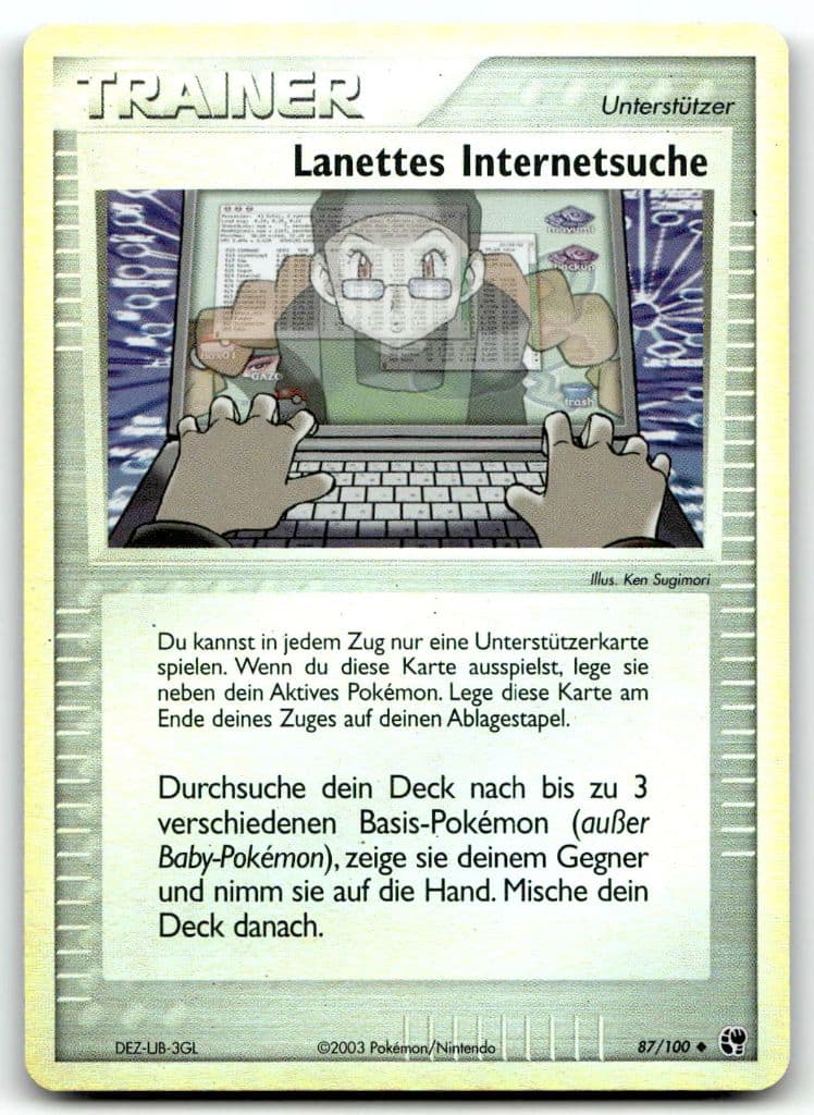 Lanettes Internetsuche 87/100 EX Sandsturm trading card