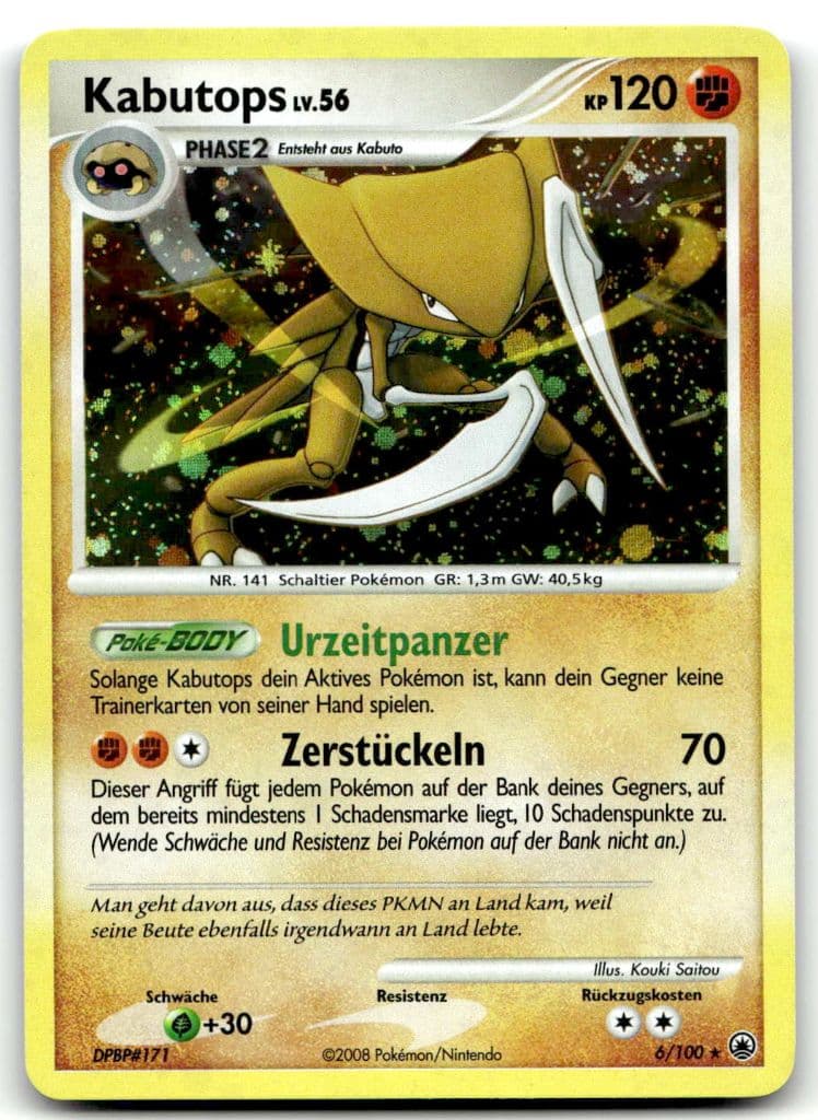 Kabutops 6/100 Aufstieg der Rivalen trading card