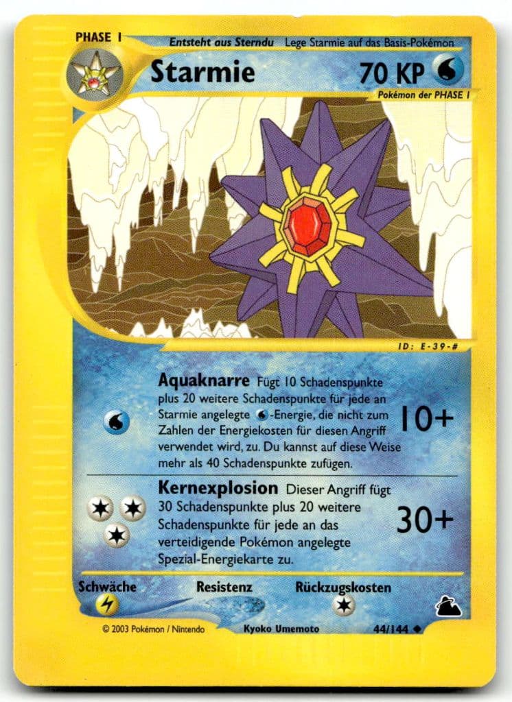 Starmie 44/144 Skyridge trading card