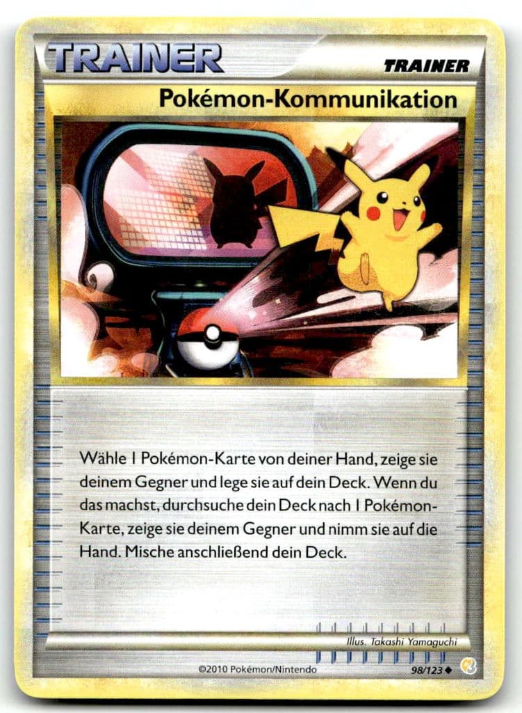 Pokémon-Kommunikation 98/123 HeartGold & SoulSilver trading card