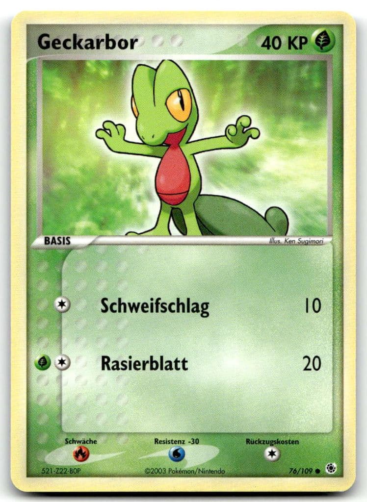 Geckarbor 76/109 EX Rubin & Saphir trading card