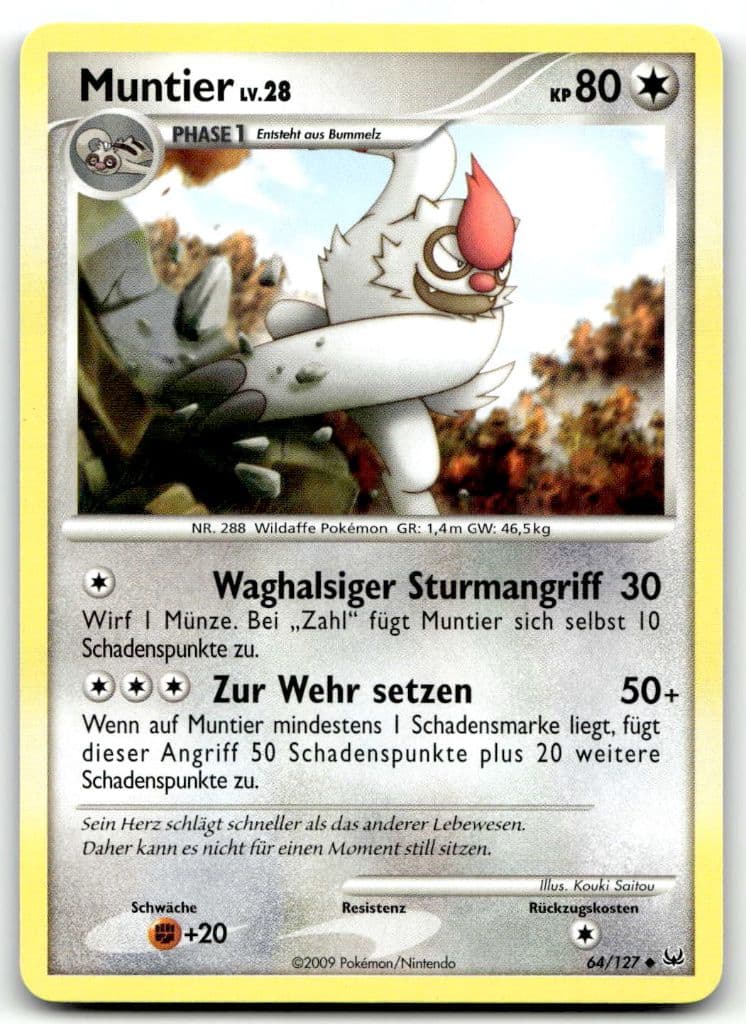 Muntier 64/127 Platinum trading card