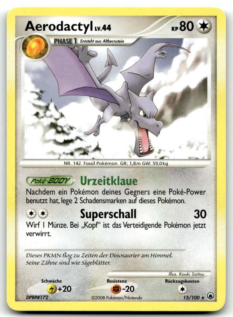 Aerodactyl 15/100 Sturmtief (Stormfront) trading card