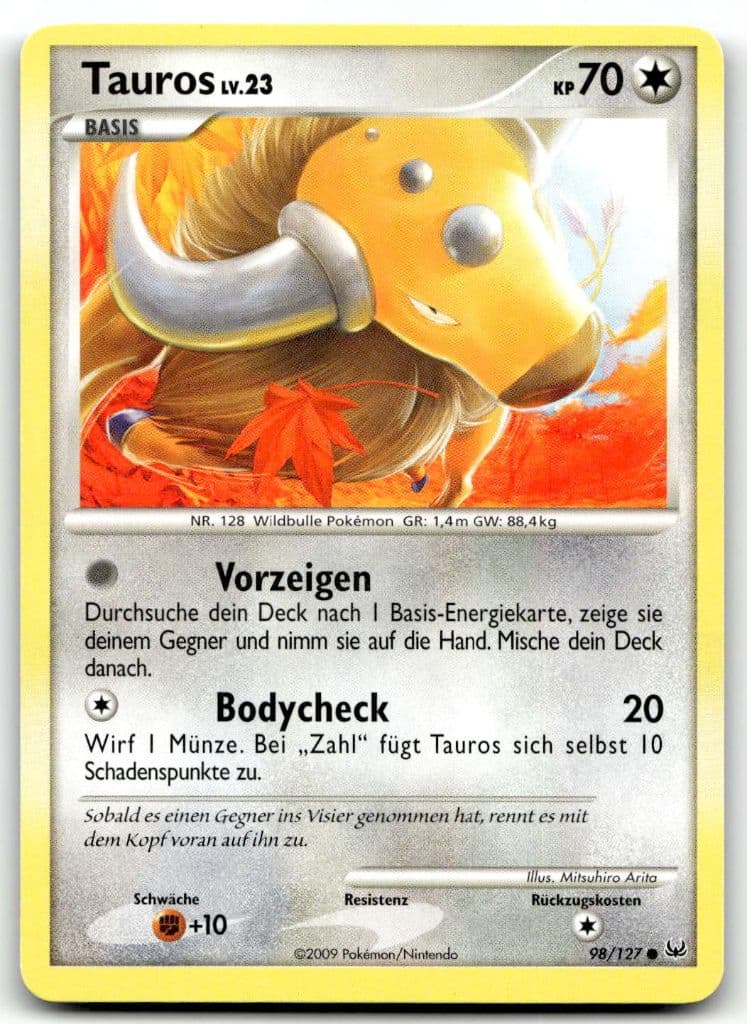 Tauros 98/127 Platin trading card