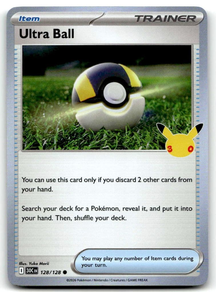 Ultra Ball 128/128 30th Anniversary Collection trading card