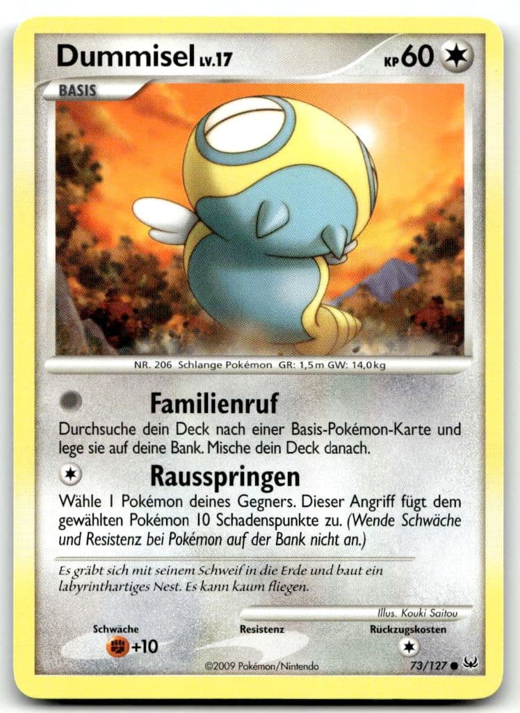 Dummisel 73/127 Platin trading card