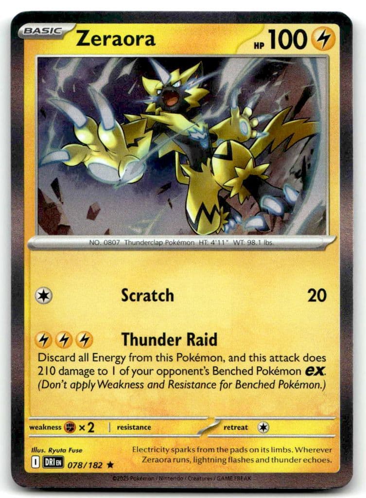 Zeraora 078/182 Destined Rivals trading card