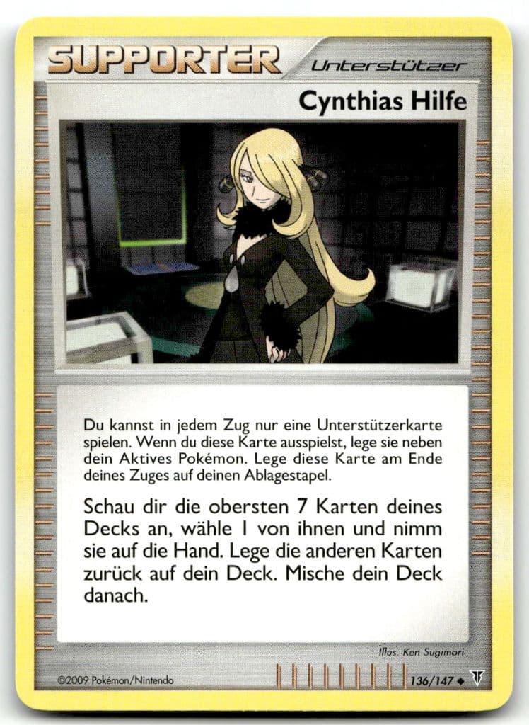 Cynthias Hilfe 136/147 Aufstieg der Rivalen trading card