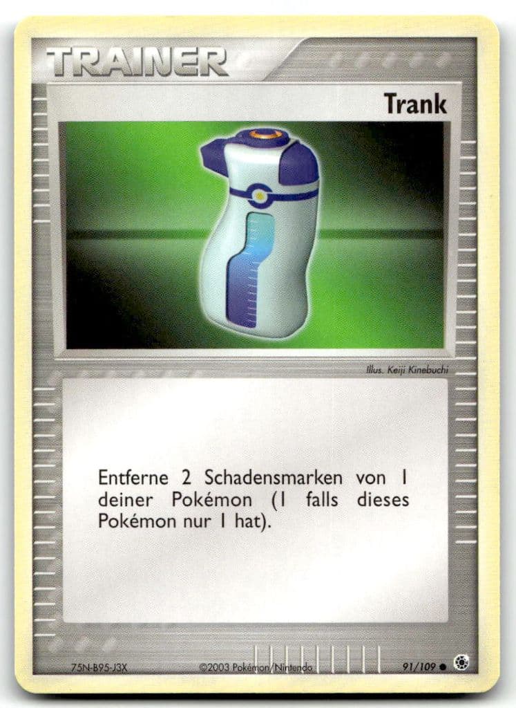 Trank 91/109 EX Rubin & Saphir trading card