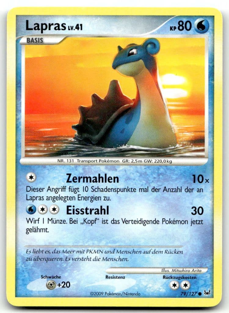 Lapras 79/127 Platin trading card
