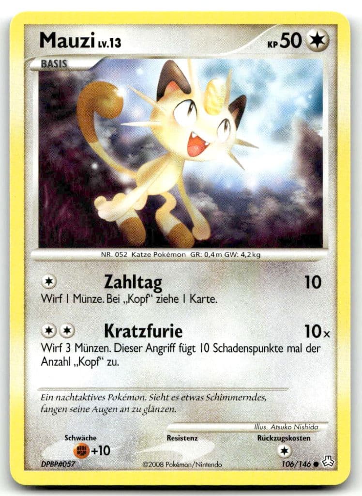 Mauzi 106/146 Diamond & Pearl trading card