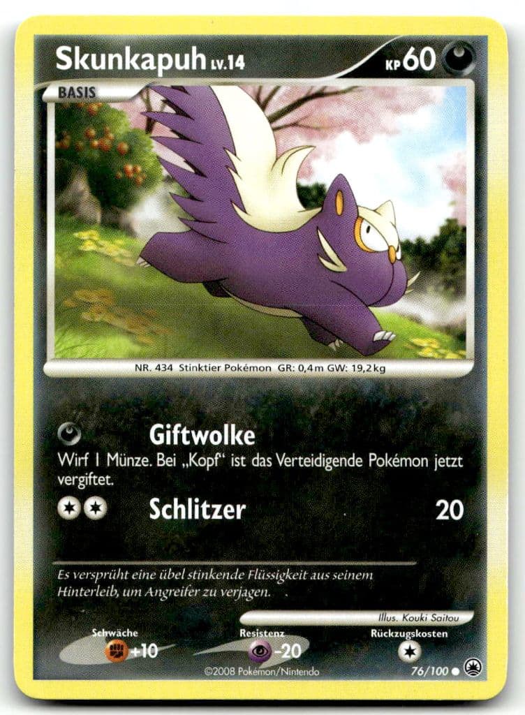 Skunkapuh 76/100 Majestätischer Morgen trading card