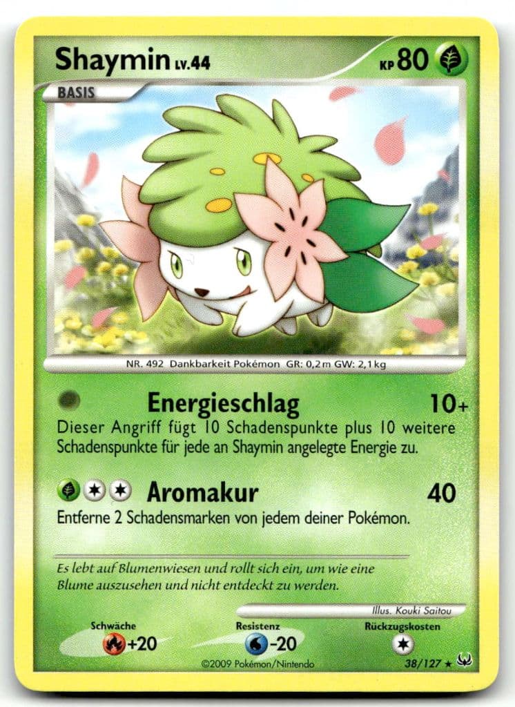 Shaymin 38/127 Platin (Platinum) trading card