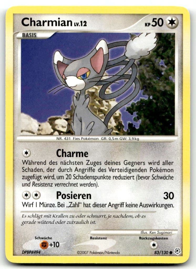 Charmian LV.12 83/130 Diamond & Pearl trading card