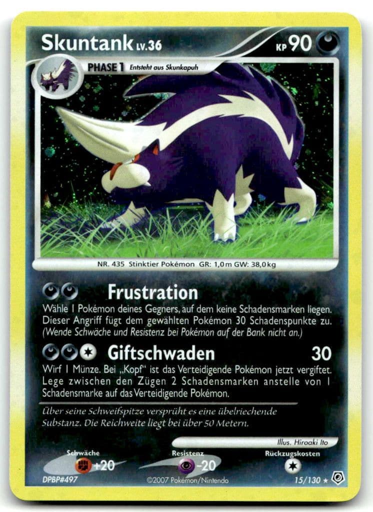 Skuntank 15/130 Diamond & Pearl trading card