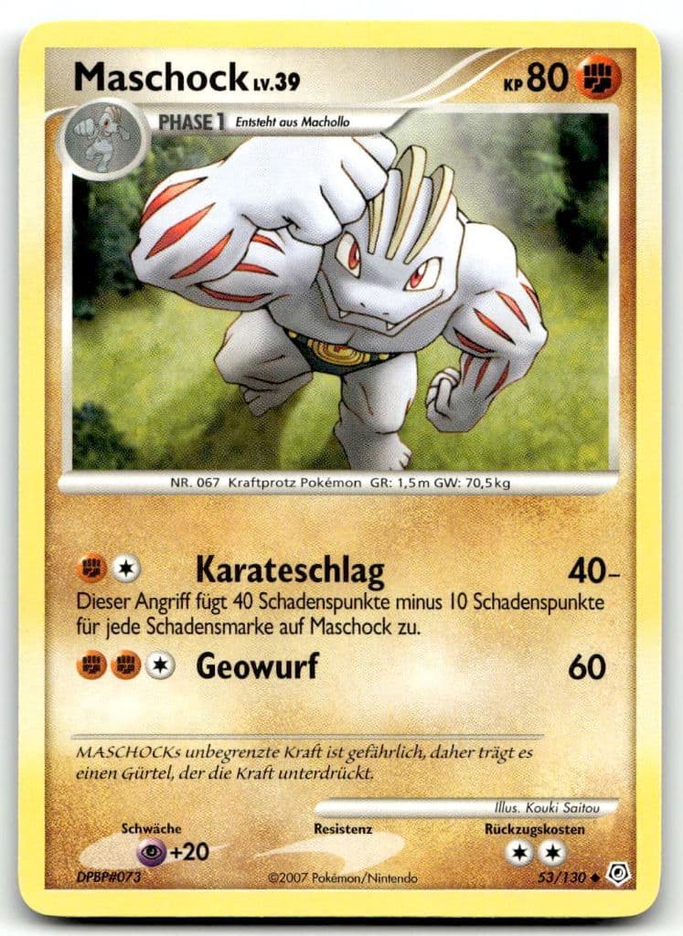 Maschock 53/130 Diamond & Pearl trading card