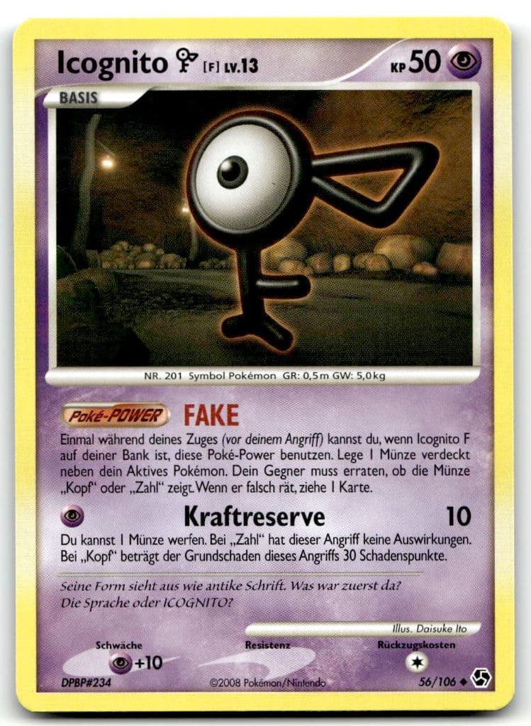 Icognito F 56/106 Great Encounters trading card