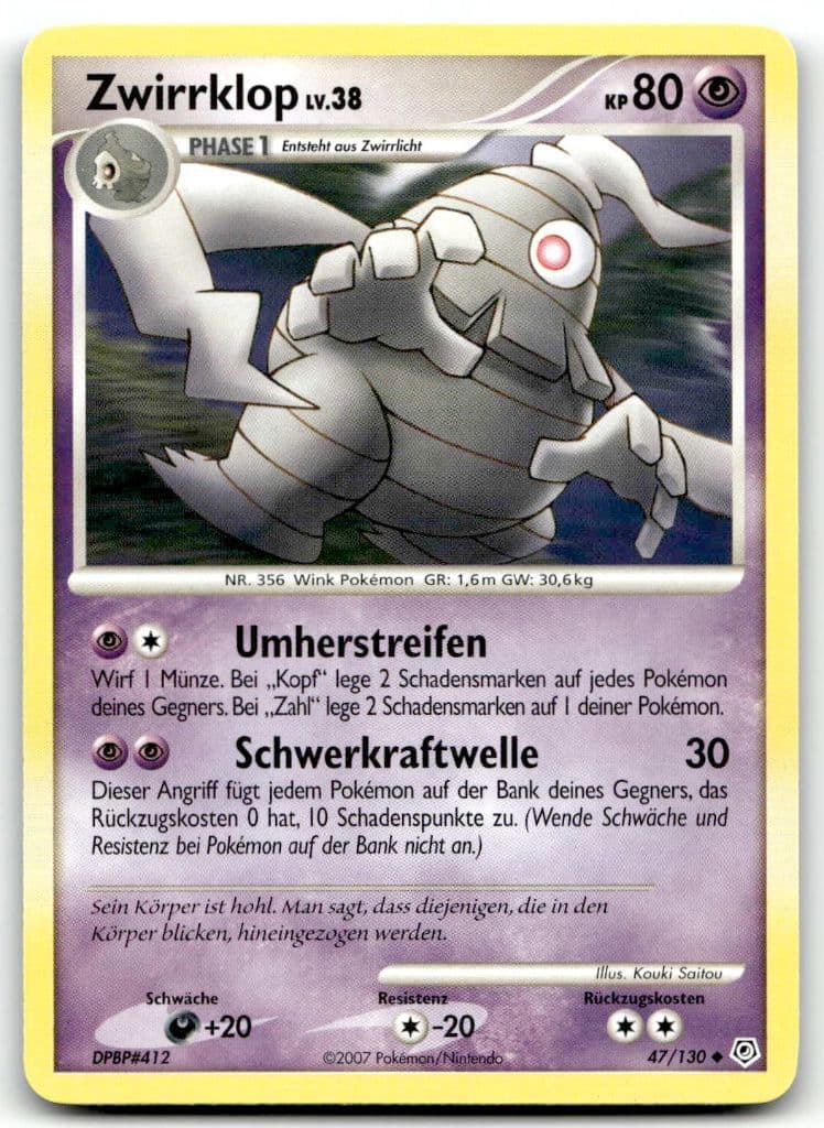 Zwirrklop 47/130 Diamond & Pearl trading card