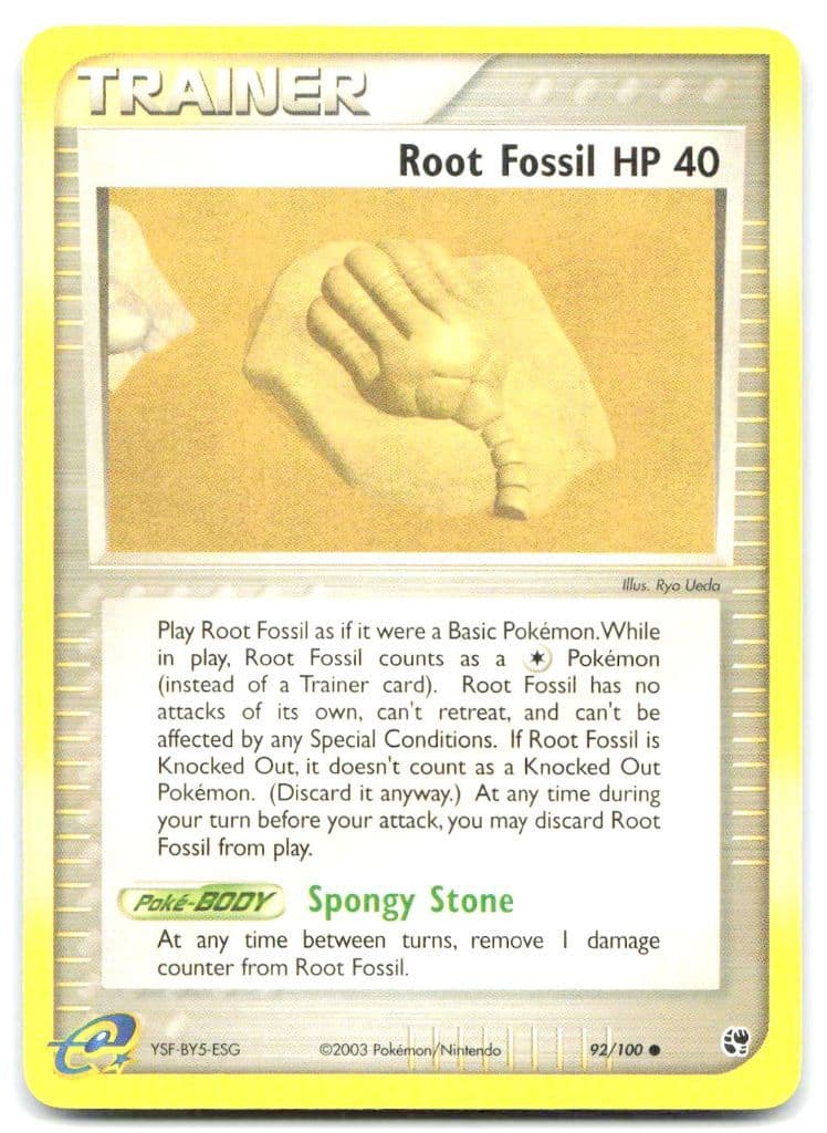 Root Fossil 92/100 EX Sandstorm trading card
