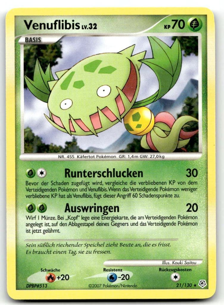Venuflibis LV.32 21/130 Diamond & Pearl trading card