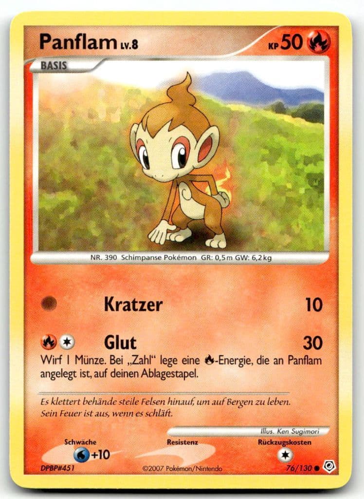 Panflam 76/130 Diamond & Pearl trading card