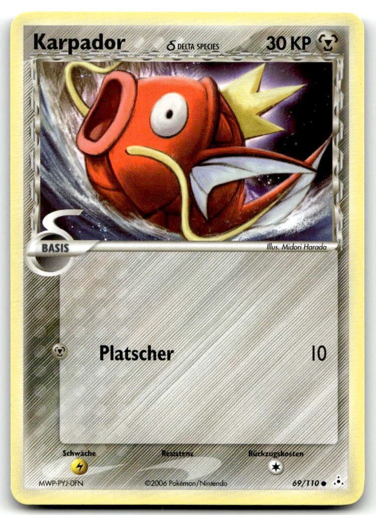 Karpador 69/110 EX Holon Phantoms trading card