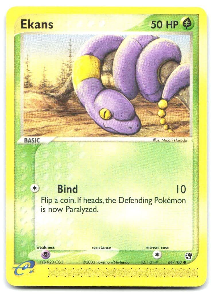 Ekans 64/100 EX Sandstorm trading card