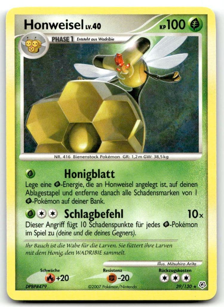 Honweisel LV.40 39/130 Diamond & Pearl trading card