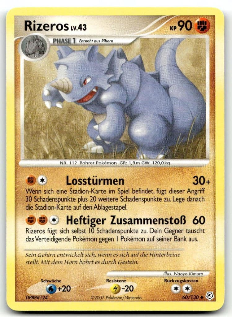 Rizeros LV.43 60/130 Diamond & Pearl trading card