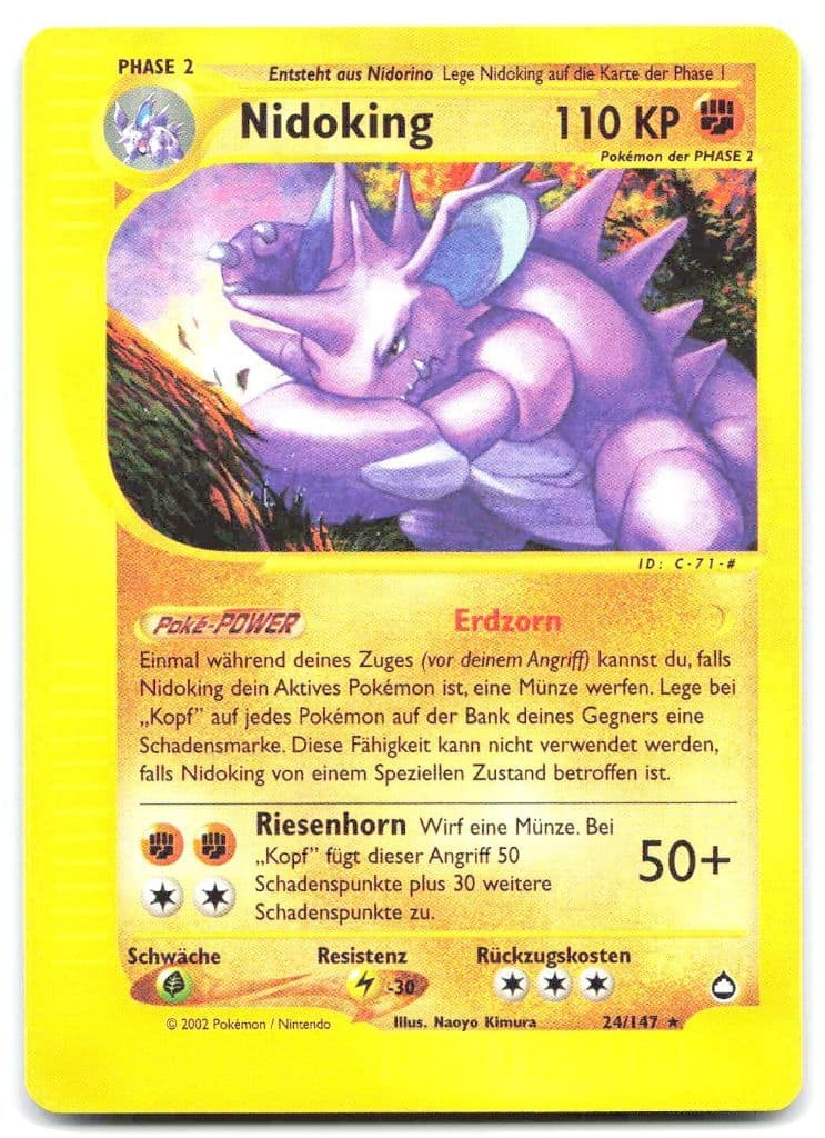 Nidoking 24/147 Expedition Base Set trading card
